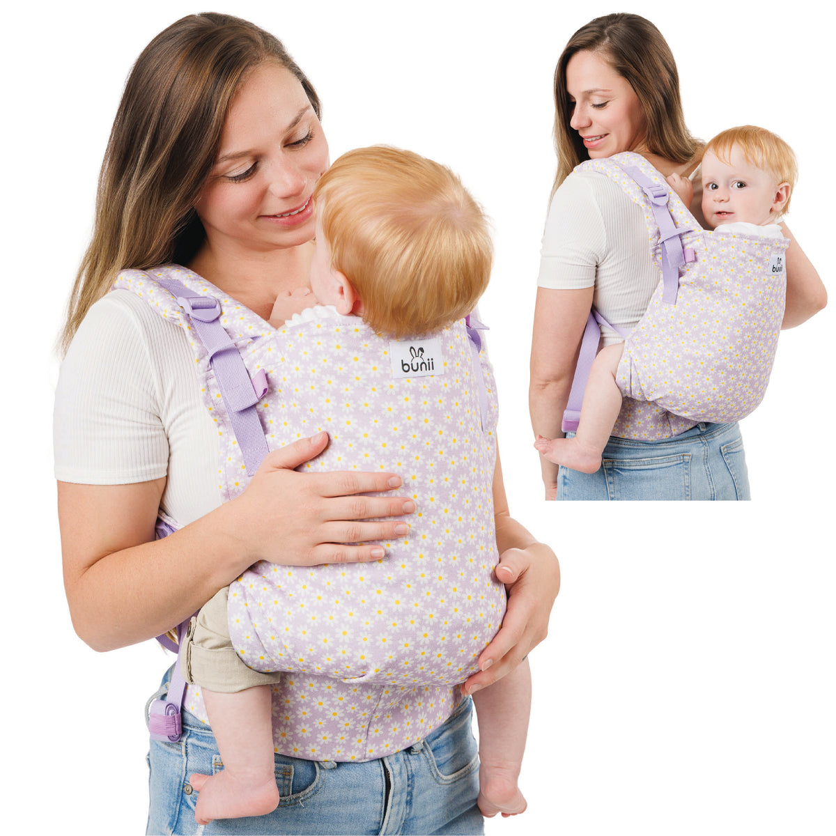 Bunii Baby Carrier - Soft Structured Carrier for Infants & Toddlers (Lavender Daisy)