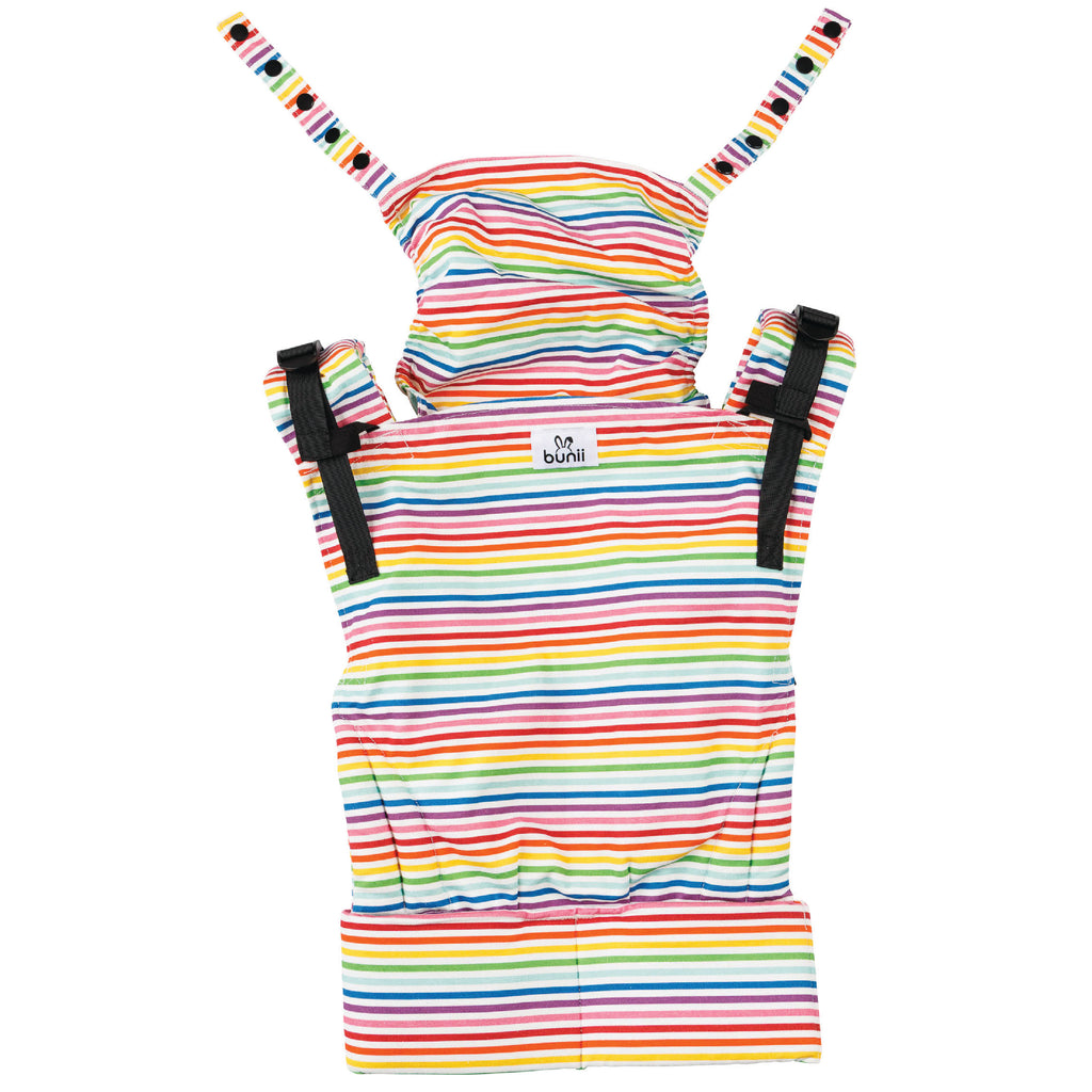 Bunii Baby Carrier - Soft Structured Carrier for Infants & Toddlers (Rainbow Stripes)