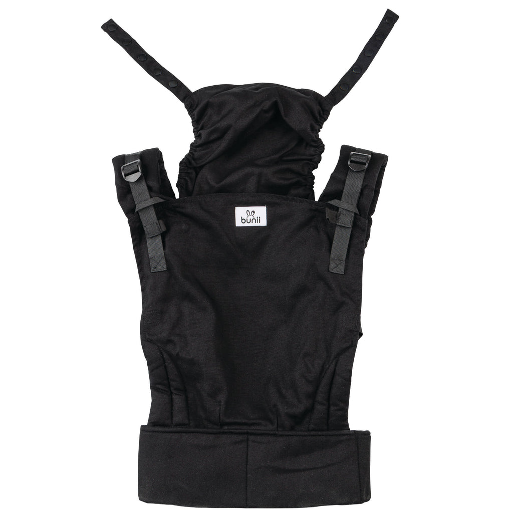 Bunii Baby Carrier - Soft Structured Carrier for Infants & Toddlers (Black)