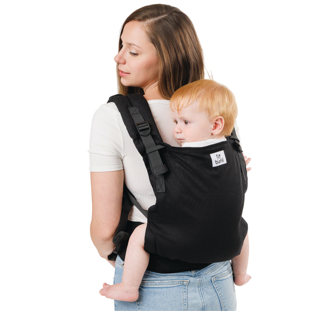 Bunii Baby Carrier - Soft Structured Carrier for Infants & Toddlers (Black)