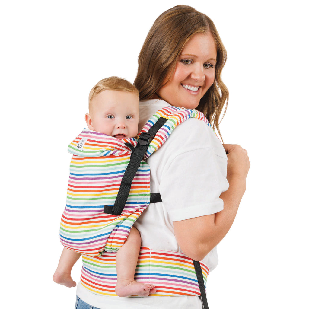 Bunii Baby Carrier - Soft Structured Carrier for Infants & Toddlers (Rainbow Stripes)