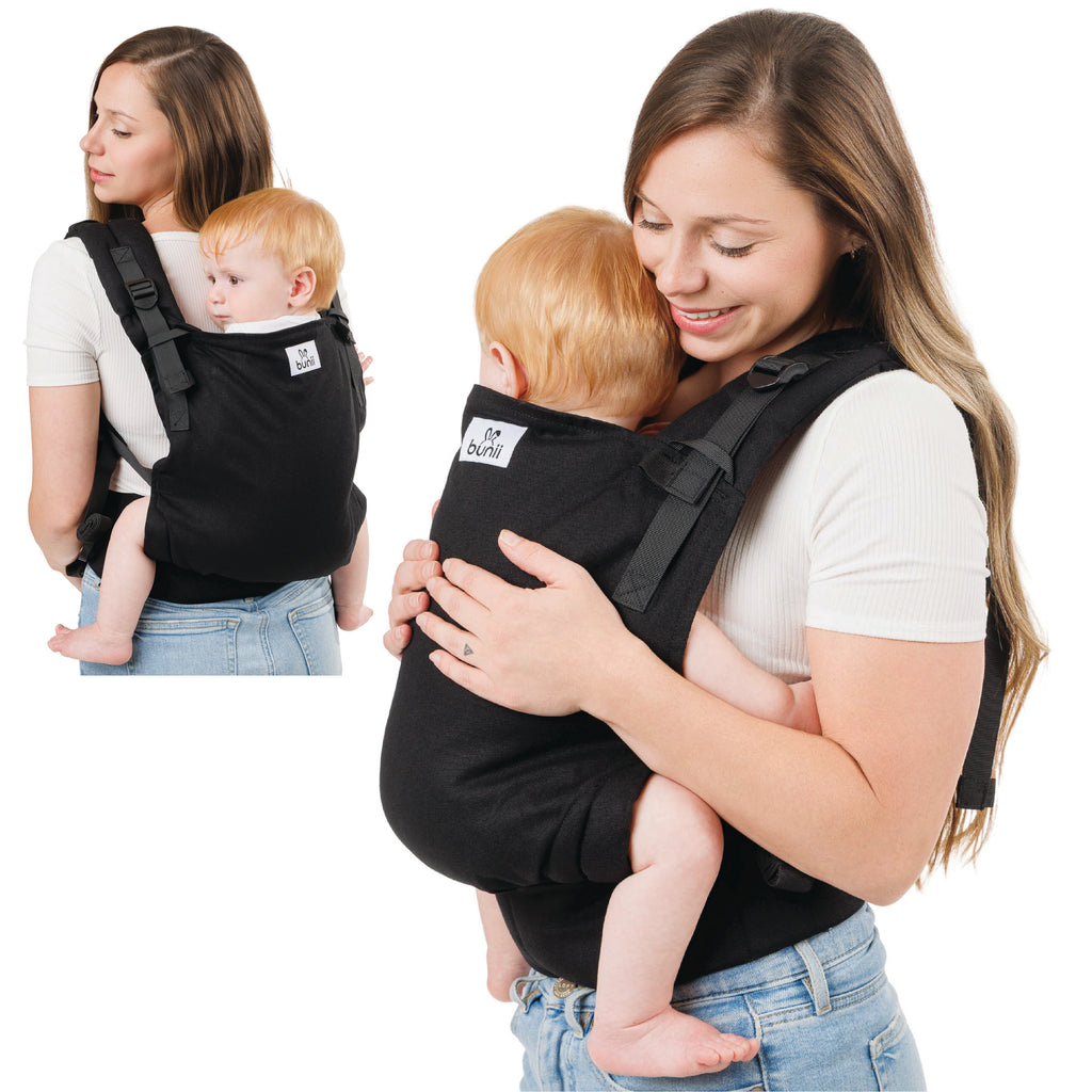 Bunii Baby Carrier - Soft Structured Carrier for Infants & Toddlers (Black)