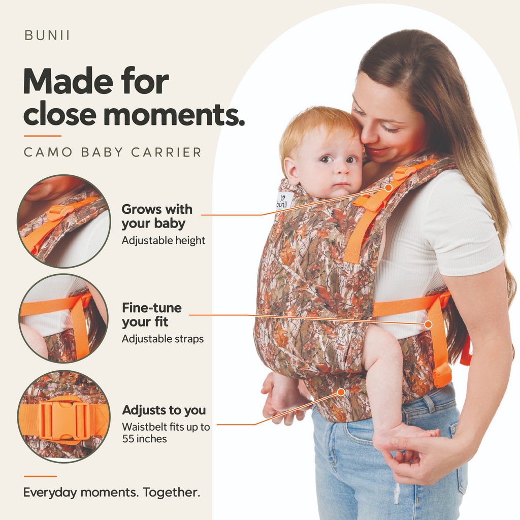 Bunii Baby Carrier - Soft Structured Carrier for Infants & Toddlers (Camo)