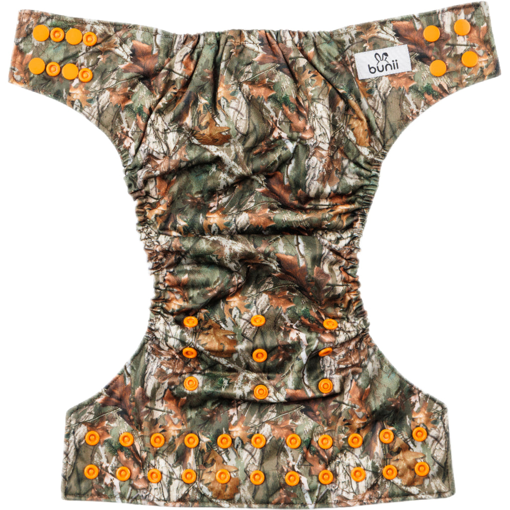 Bunii Cloth Diaper - Orange Camo