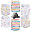 Bunii Cloth Diaper 6-Pack - Pastel Rainbow