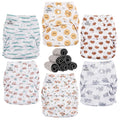 Bunii Cloth Diaper 6-Pack - Safari