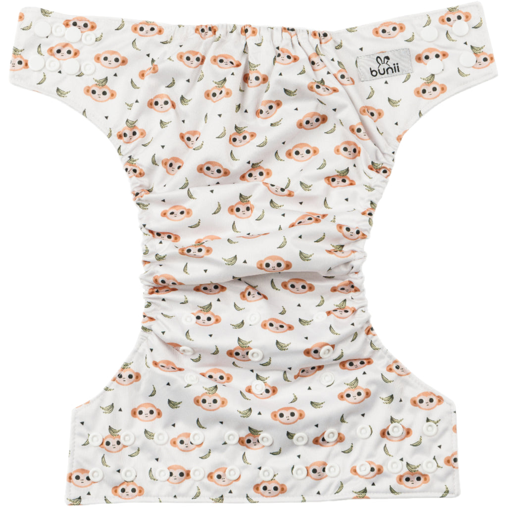 Bunii Cloth Diaper - Monkeys and Bananas