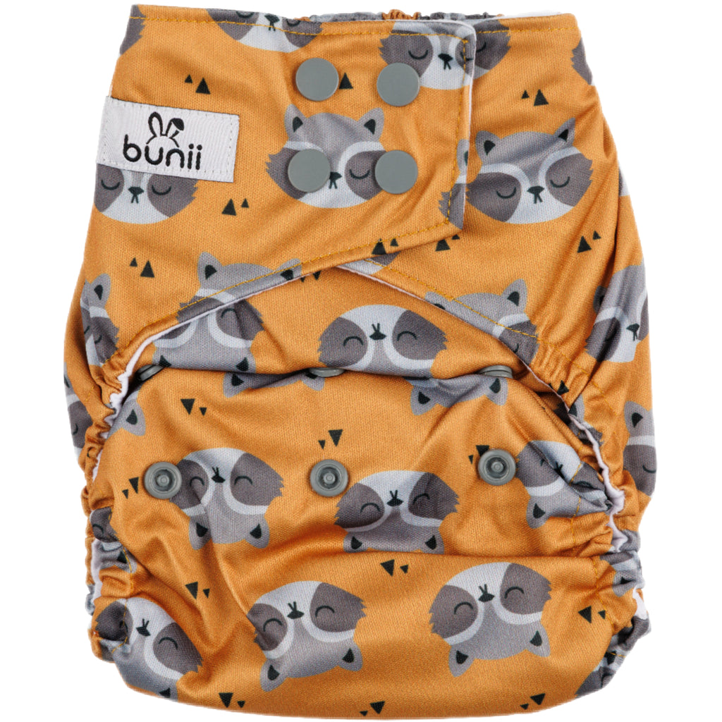 Bunii Cloth Diaper - Sleepy Raccoon