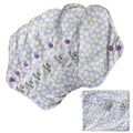 Bunii Reusable Menstrual Pads 6-Pack - Purple Daisy