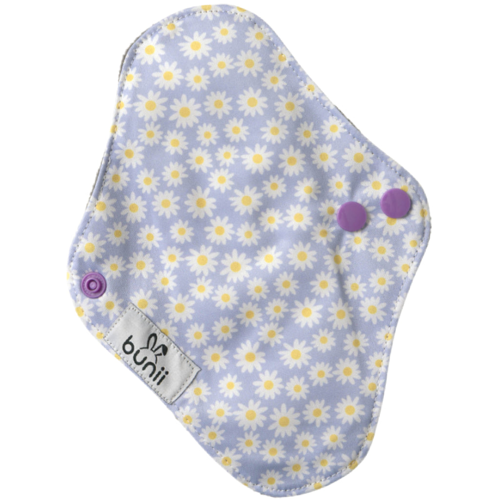 Bunii Reusable Menstrual Pads 6-Pack - Purple Daisy