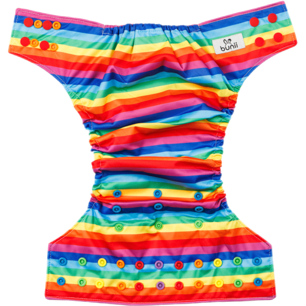 Bunii Cloth Diaper 6-Pack - Dark Rainbow