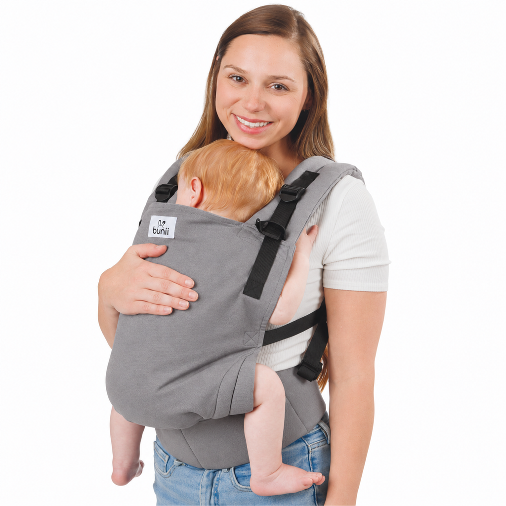 Bunii Baby Carrier - Soft Structured Carrier for Infants & Toddlers (Gray)