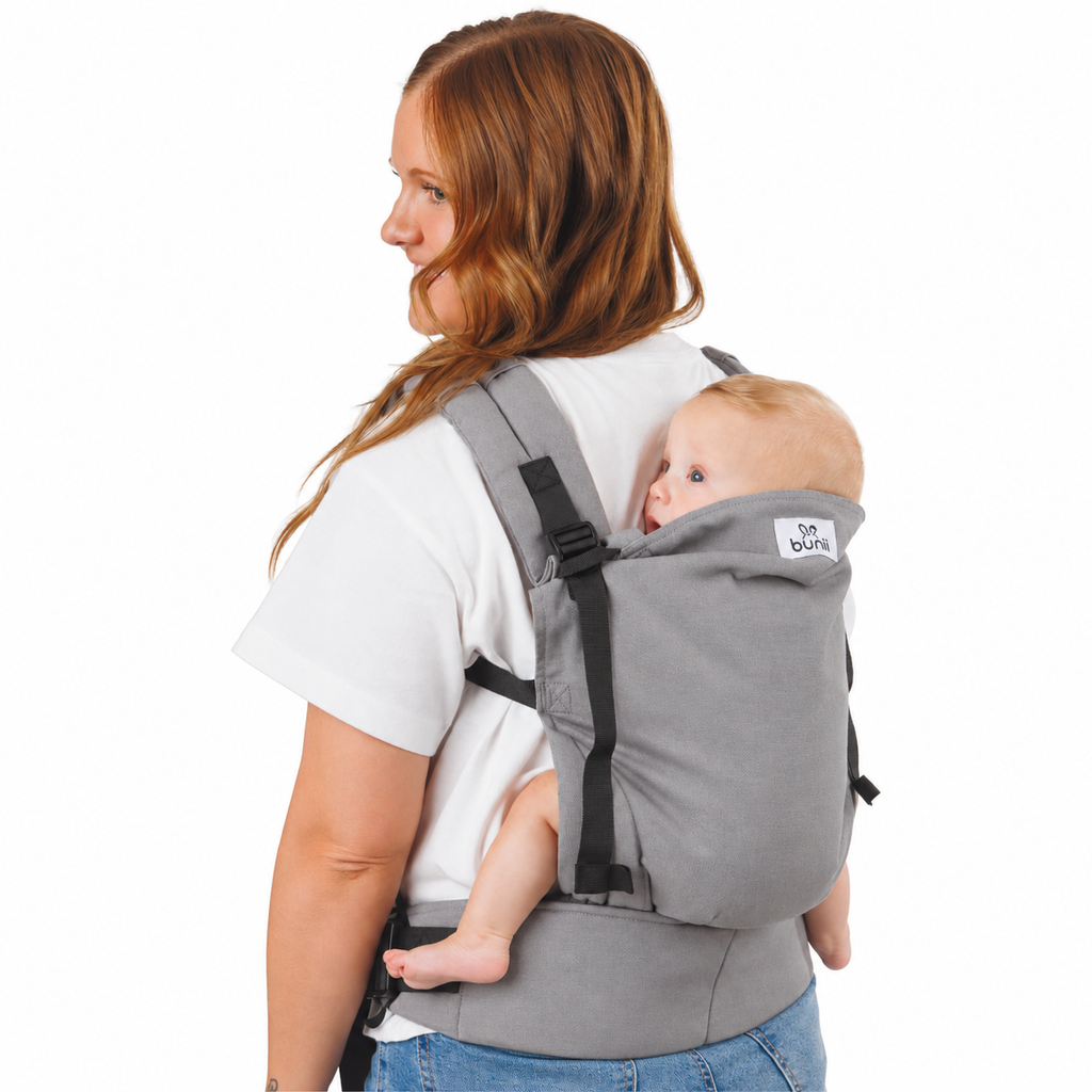 Bunii Baby Carrier - Soft Structured Carrier for Infants & Toddlers (Gray)