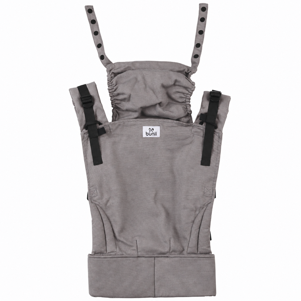 Bunii Baby Carrier - Soft Structured Carrier for Infants & Toddlers (Gray)
